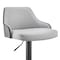 Armen Living Asher Adjustable Gray Faux Leather and Black Finish Bar Stool LCARBABLBLGR - alternate 9